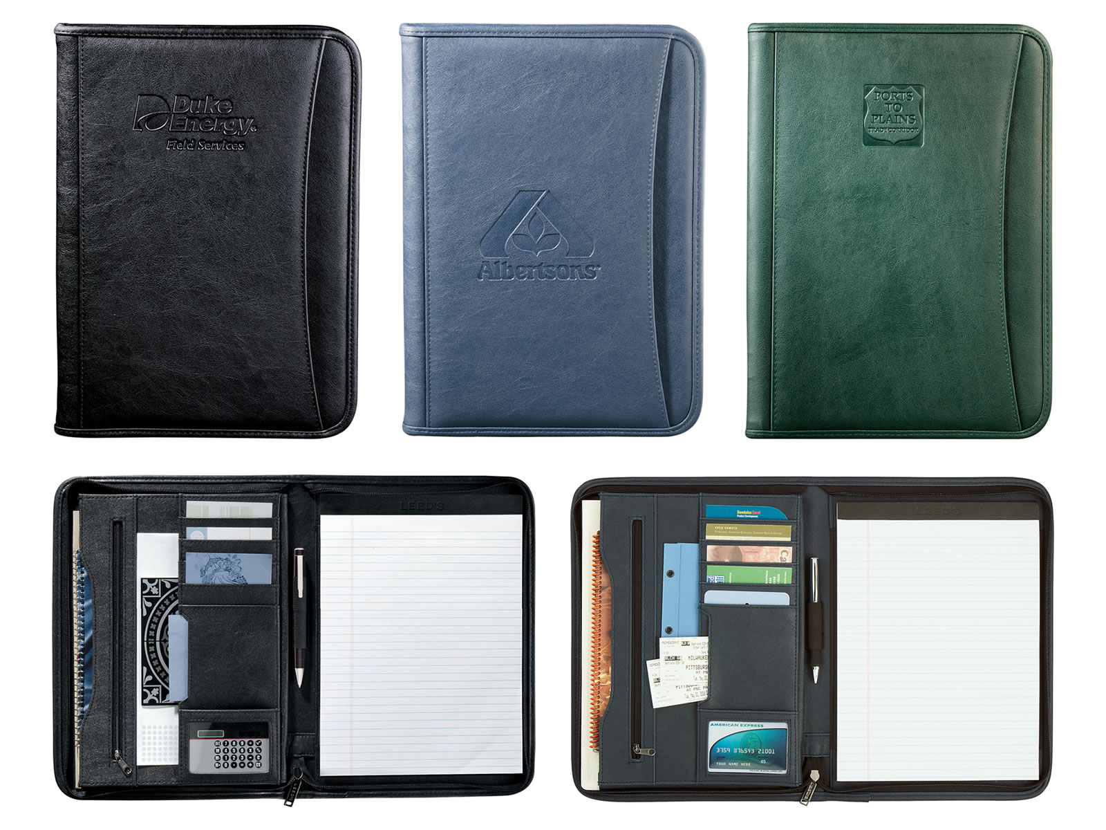 Leeds Zippered Padfolios / Promotional Products / CPD Promotions